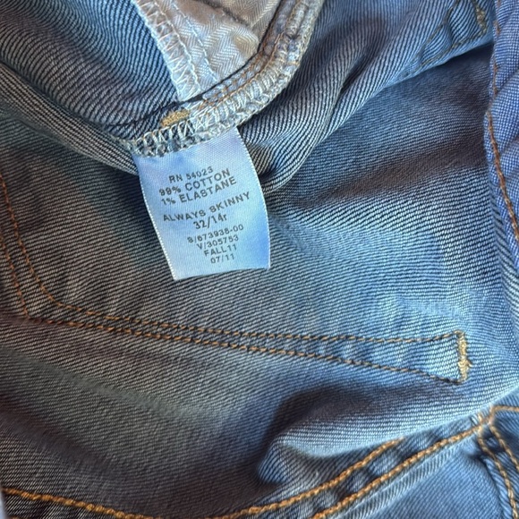 Gap Always Skinny Jeans Size 31/14r (G6) - Picture 4 of 7